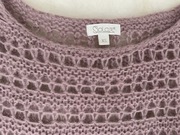 Sweter tunika SOLAR XS kolor wrzosowy wełna moher