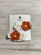 Spinki do włosów szydełkowe kwiatki handmade