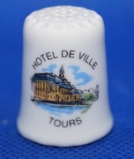 Naparstek Kolekcjonerski Porcelanowy Hotel de Ville Tours