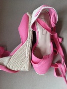 Espadryle Sandałki Koturny 36 Nowe Płótno