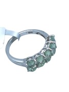 Pierścionek z 5 amblygonitami , srebro 925, certyfikat RocksTV