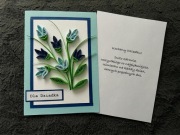 Kartka dla dziadka, dzień dziadka, ręcznie robiona, quilling