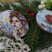 Oryginalne kolczyki ręcznie malowane