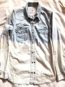 SuperDry Japan, M, cieniowana, ombre koszula jeansowa