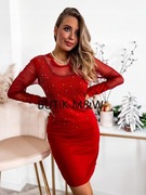 Sukienka/Bluzka czerwona z siatką sexy