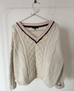 Sweter pleciony River Island XS serek