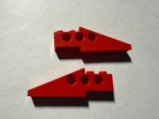 LEGO TECHNIC SLOPE 6x1x1 2/3 CZERWONE 2744 2szt.