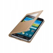 Etui okienko Samsung Galaxy S5 mini złoty