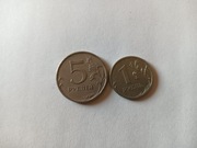 VIII/11 ROSJA 1 RUBEL 5 RUBLI 2019