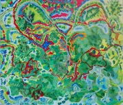 "Walka" abstrakcja, akryl  rozmiar 50x 60, płótno lniane