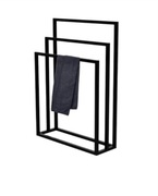 Stojak na ręczniki czarny metalowy loft 3-poziomowy 