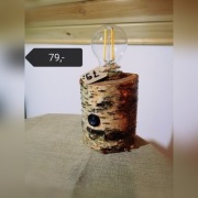 Lampka nocna drewniana, brzoza, diy