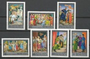 Mongolia 1974 Mi 832-838 malarstwo stroje ludowe**czyste