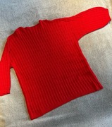 Czerwony sweter oversize kingsize tunika sukienka sweterkowa