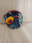 Maly okragly portfel portmonetka, saszetka na monety i karty Maki