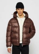 Kurtka puchowa z kapturem BUROCS rozmiar S UNISEX Brązowa 