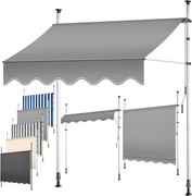 MARKIZA ZACISKOWA KESSER SZARA 350X180 POWYSTAWOWA 