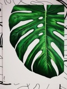 Obraz liść Monstery Monstera 70x90cm akryl duży