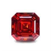Diament Moissanit Czerwony Garnet Asscher 6x6mm- 1CT VVS1-D