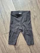 H&M legginsy niemowlęce spodnie szare ciemnoszare basic 56 