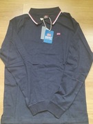 NORWAY 1963 GRANATOWA KOSZULKA POLO Z DŁUGIM RĘKAWEM - ROZMIAR M