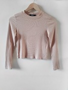 Bik Bok Krótka bluzka pudrowy róż xs