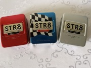 Puszki metalowe STR8 retro vintage zestaw 3 szt opakowania po perfumach