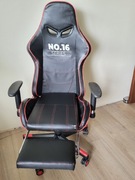 Fotel gamingowy INFINI No.16 Series rozkładany z podnóżkiem skóra 