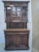 Antyczny, henrykowski francuski kredens z witryną