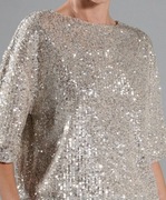 Cekinowa bluzka z krótkim rękawem roz. M