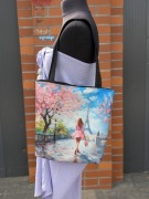 Torba na ramię wieża Eiffla Paryż 37x37cm wodoodporna lekka