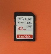 SanDisk ultra plus 32GB karta pamięci SD 80mbs 