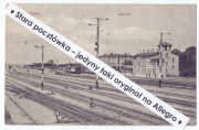 ZBĄSZYŃ (BENTSCHEN) Dworzec kolejowy, tory, pociągi, 1915