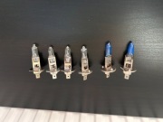 Żarówki samochodowe H1 2x55W zwykłe 2x55W niebieskie i 2x100W sprawne mocne