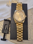 Zegarek cadisen daydate złoty gold automat  komplet 40mm/22mm