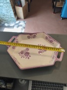 Komplet naczyń ceramicznych do zapiekania 3 szt kwiaty