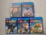 Zestaw 5 gier dla dzieci PL po polsku ps4 ps5  minecraft Lego batman