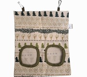 Materiałowy paśnik na sianko dla króliczka leśny wzór 