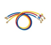 UNKNOW | Komplet węży serwisowych z zaworem 45° (150 cm) - 1/4″SAE