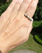 Pierścionek elastyczny Waryscyt kamień naturalny Rękodzieło