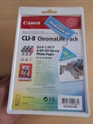Oryginał CANON CLI 8 CLI-8 CMY 3szt + papier 50szt