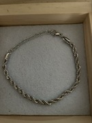 BRANSOLETKA SHEIN pleciona kolor srebra 23 cm