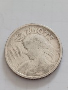 Srebrna moneta  2 zł z 1925r. Żniwiarka