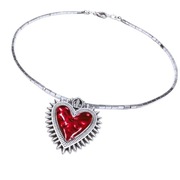 Naszyjnik Glam Punk serce hematyt