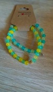 Dwie neonowe bransoletki handmade