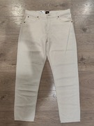 Spodnie jeansy Lee Oscar white dżinsy męskie luźne białe lato nowe 34/34