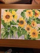 Akwarela Słoneczniki