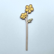 Jaskier ostry żółty kwiat sklejka prezent ozdoba rękodzieło dekoracja 