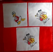 3 nowe chusteczki do nosa z PRL Flinstonowie i Kaczor Donald 