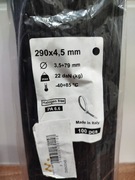 Opaski zaciskowe, 290-4,5 mm. 100 sztuk